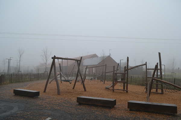 The park is neglected due to poor weather