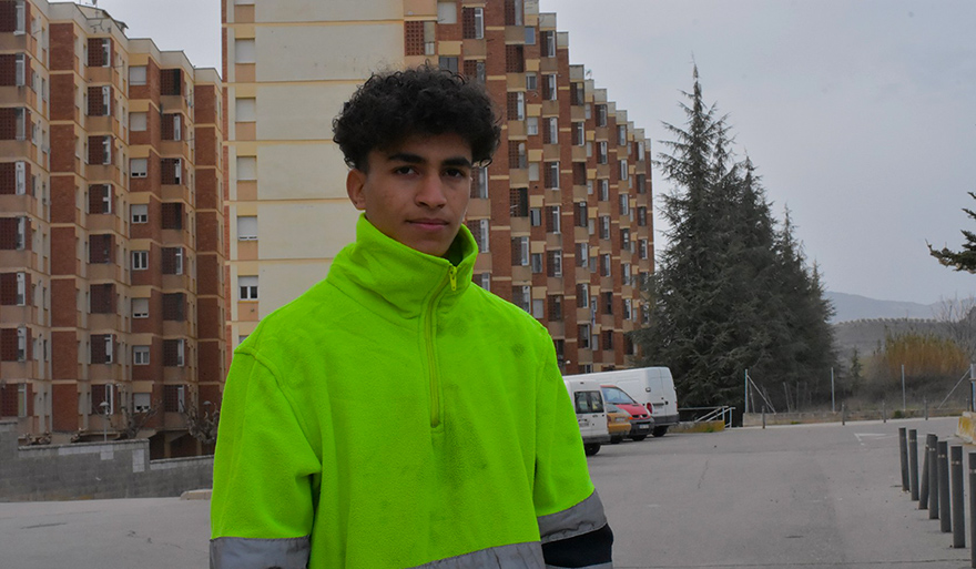 Smail, marroquí de 19 años, uno de los primeros participantes en el proyecto Avenir